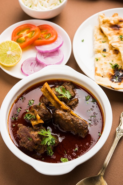 Mutton Rogan Josh with Rice and Naan